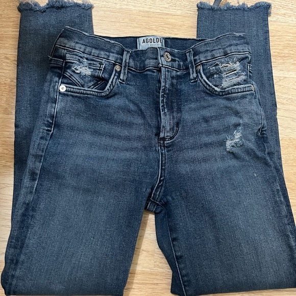 AGOLDE “Sophie” Denim in Paradox (dark wash) Size 26 - Picture 2 of 6